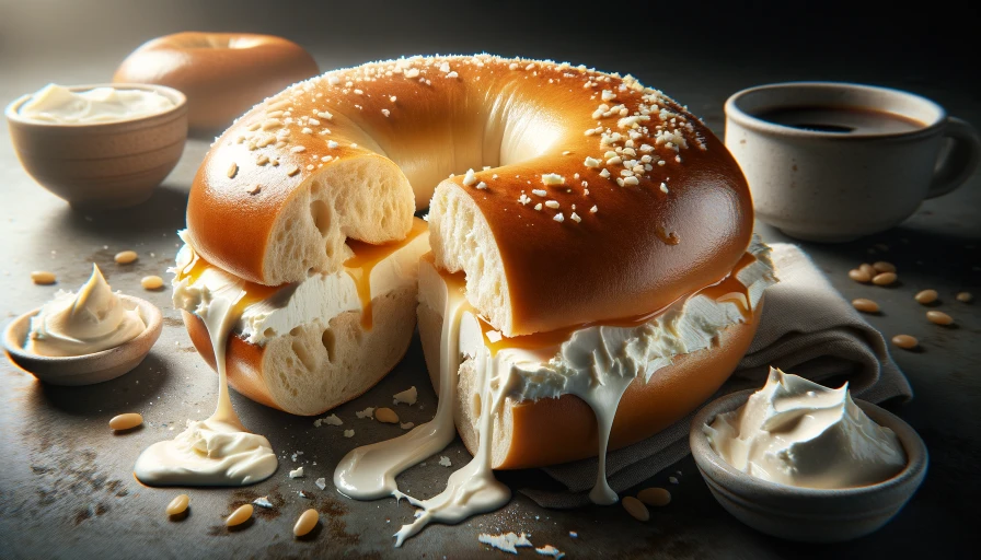 Bagel with cream cheese