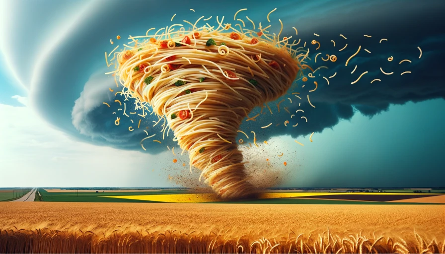 Tornado of spaghetti in Kansas