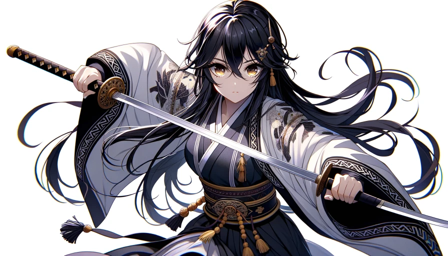 Anime lady holding sword