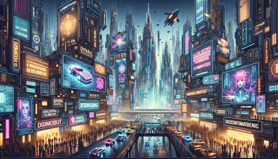 futuristic cyberpunk city