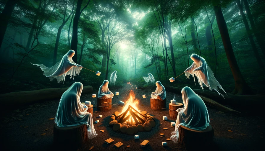 Ghosts and camp fire s’mores