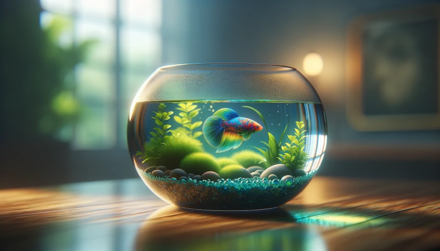 A fish in a fish bowl