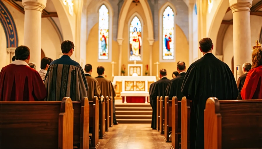 Christians signing in Church