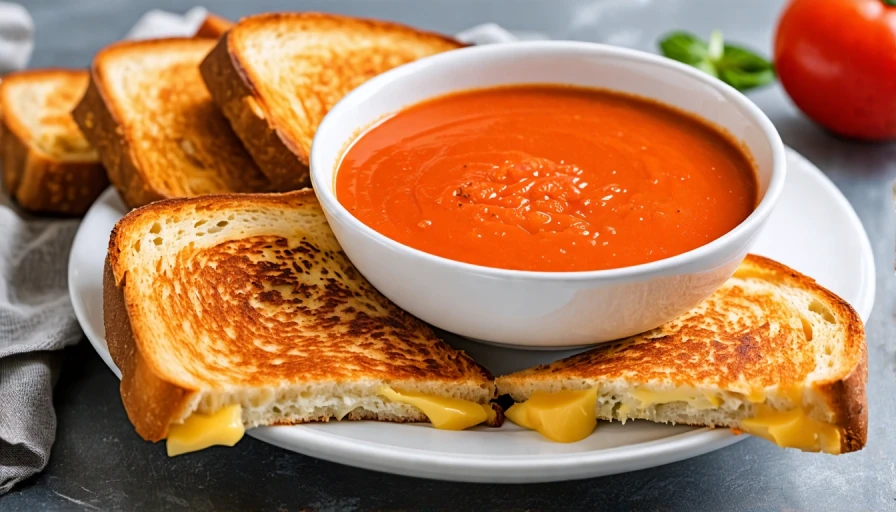 Tomato soup and grilled  cheese