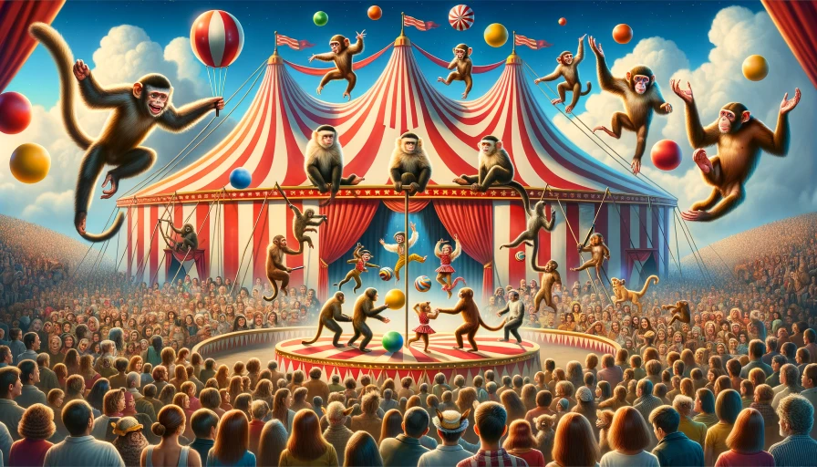 Circus with monkeys