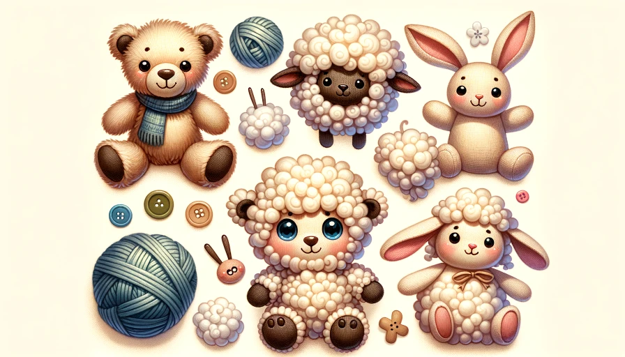 wool stuffed animals