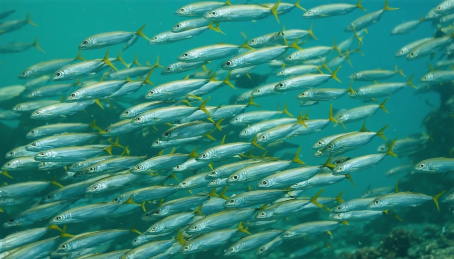 school of fish with one swimming in the opposite direction