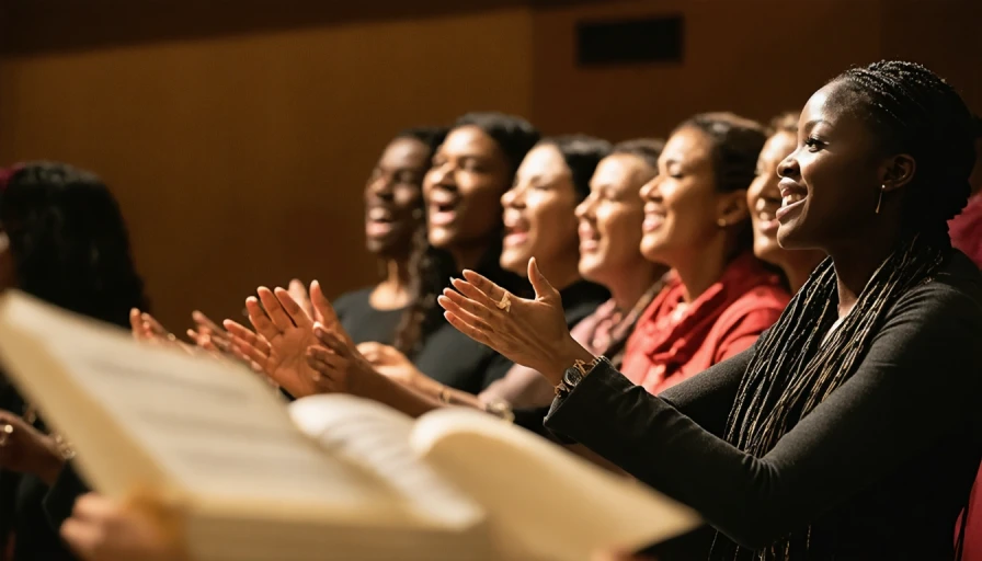 People connecting through singing