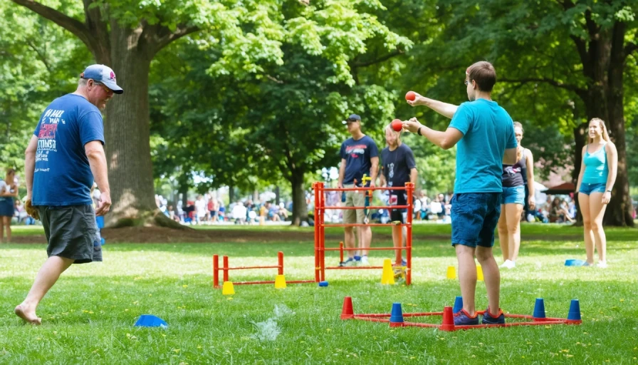 yard games at community day in the park
