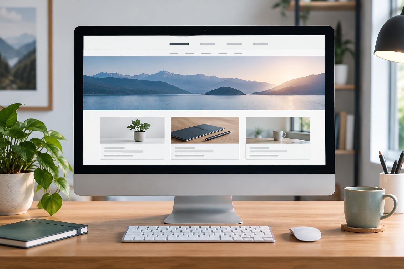 Clean header with simplified navigation
